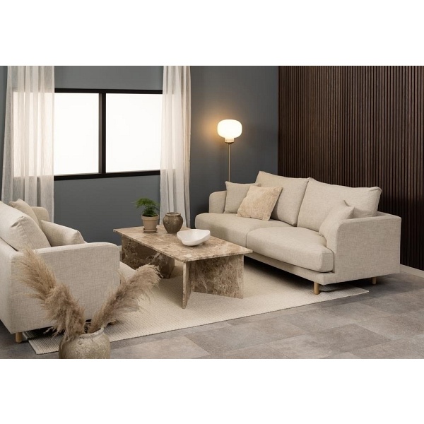 Stolik kawowy Vega prostokątny beżowy - ACTONA